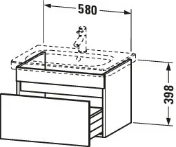 Duravit Waschtischunterschrank wandhängend „DuraStyle“ 58 × 39,8 × 44,8 cm Duravit Waschtischunterschrank wandhängend „DuraStyle“ 58 × 39,8 × 44,8 cm
