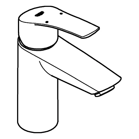 Einhand-Waschtischbatterie Eurosmart 23988_3, S-Size, Metall-Hebelgriff, Einlochmontage, Temperaturbegrenzer, glatter Körper mit Push-open Ablaufgarnitur, chrom Einhand-Waschtischbatterie Eurosmart 23988_3, S-Size, Metall-Hebelgriff, Einlochmontage, Temperaturbegrenzer, glatter Körper mit Push-open Ablaufgarnitur, chrom