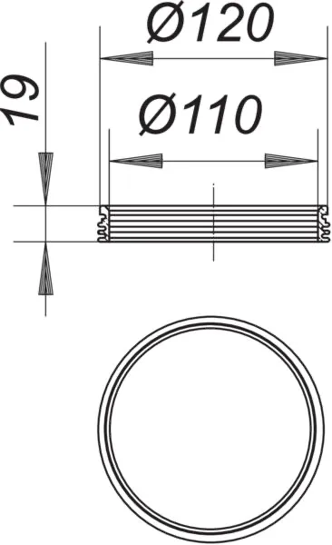 Rückstaudichtung S 10, d: 110 mm Rückstaudichtung S 10, d: 110 mm