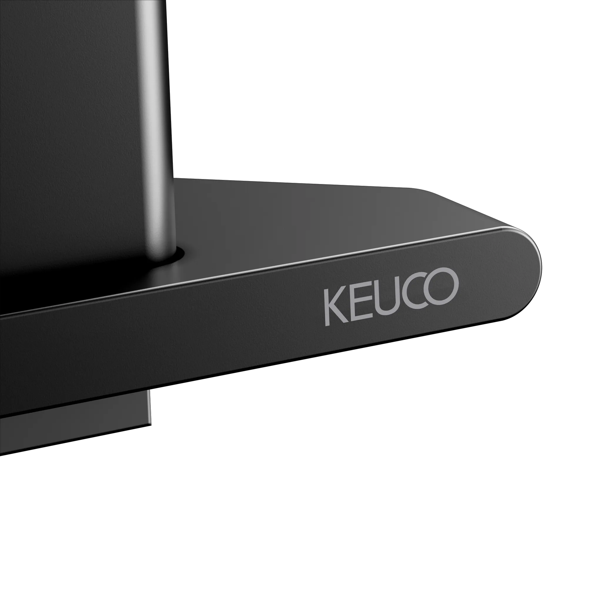 KEUCO AVENO Eckduschablage mit Glasabzieher schwarz matt KEUCO AVENO Eckduschablage mit Glasabzieher schwarz matt