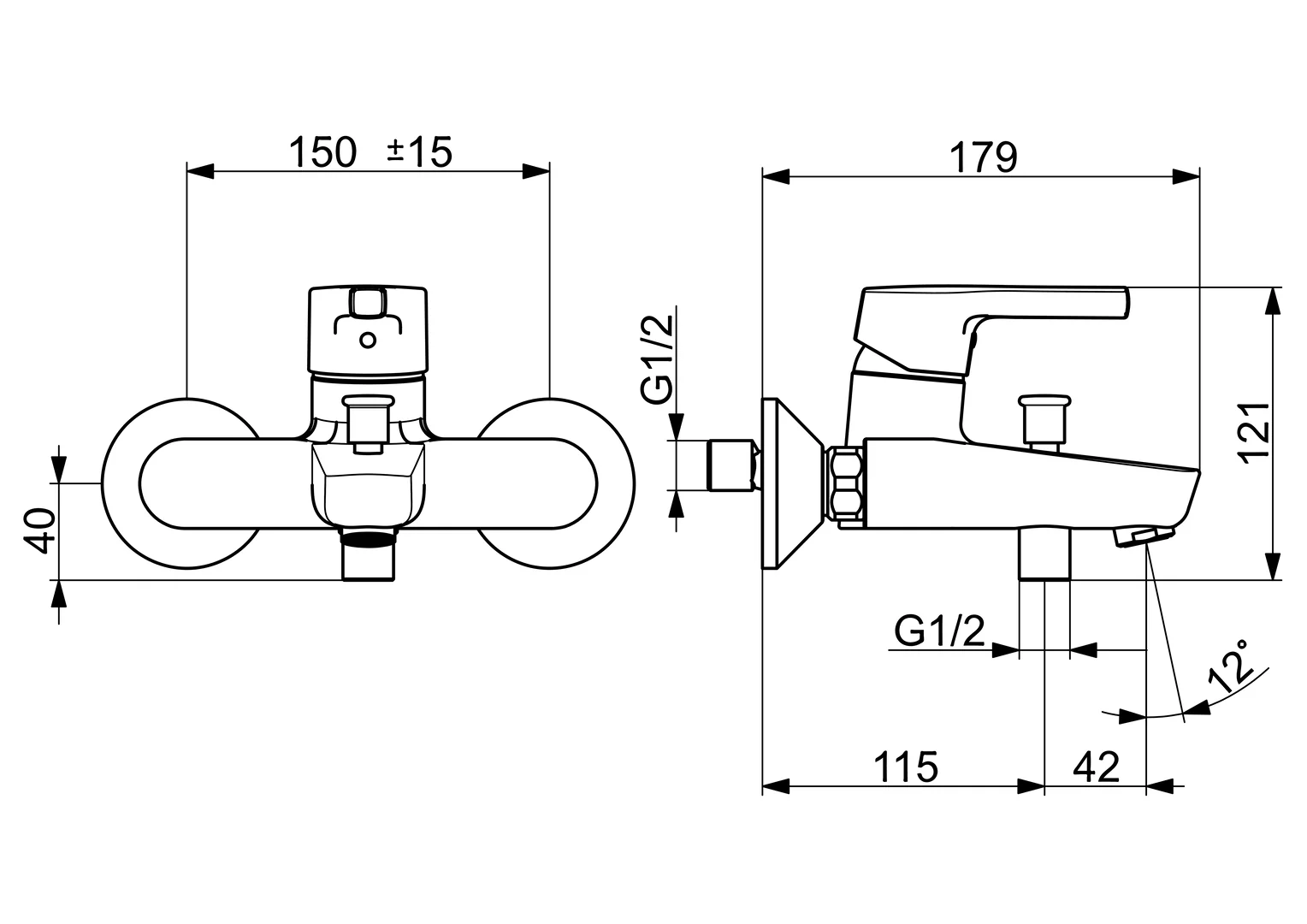 HA Einhebelmischer Wannenfüll- und Brausebatterie HANSAPALENO 5645 Ausladung 164 mm DN15 Chrom HA Einhebelmischer Wannenfüll- und Brausebatterie HANSAPALENO 5645 Ausladung 164 mm DN15 Chrom