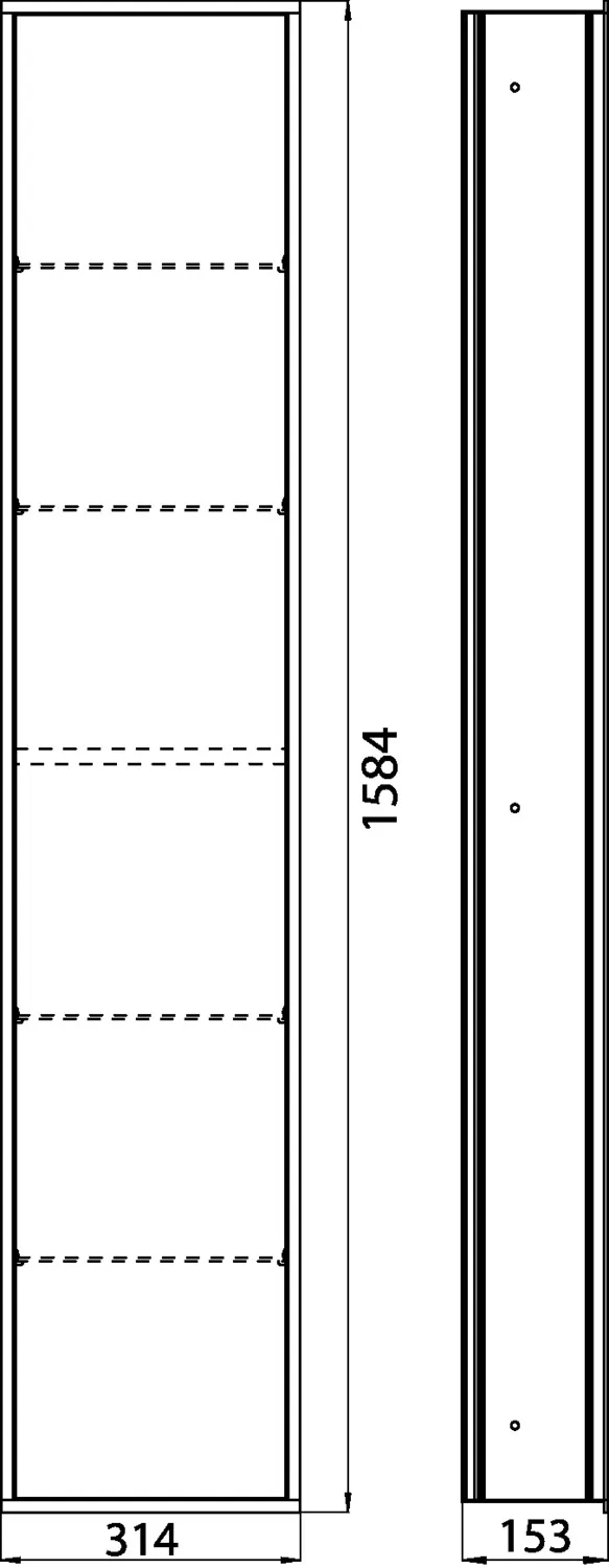emco Schrank-Modul „asis module 300“ 31,4 × 158,4 × 15,3 cm in chrom / schwarz emco Schrank-Modul „asis module 300“ 31,4 × 158,4 × 15,3 cm in chrom / schwarz