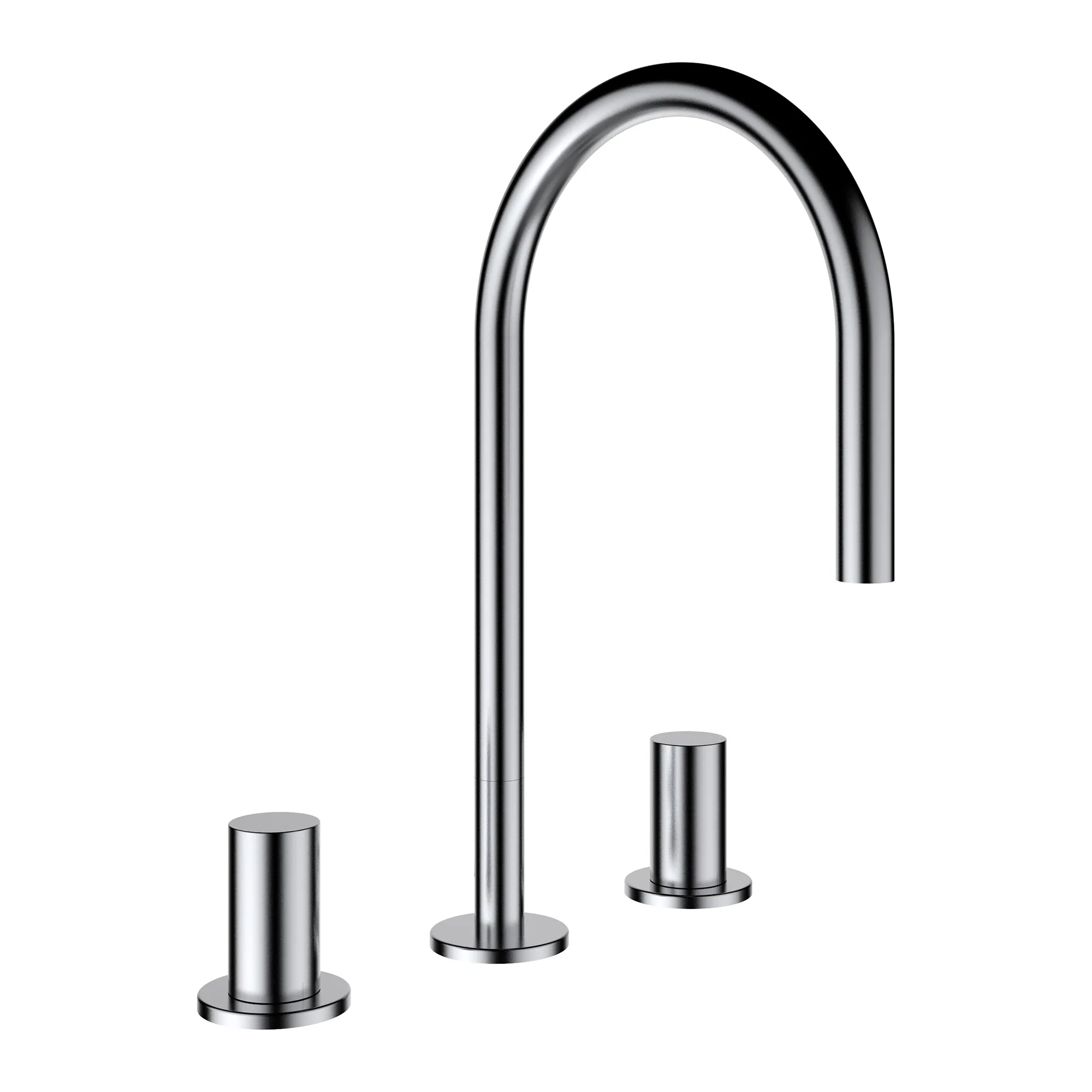 3-Loch Waschtischmischer Kartell Schwenkauslauf Ausladung 166 mm ohne Ablaufventil PVD Edelstahl gebürstet 3-Loch Waschtischmischer Kartell Schwenkauslauf Ausladung 166 mm ohne Ablaufventil PVD Edelstahl gebürstet