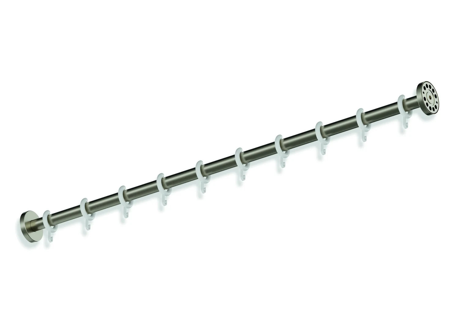 HEWI System 900 Vorhangstange, Edelstahl PVD, Länge 1000 mm, 10 Ringe HEWI System 900 Vorhangstange, Edelstahl PVD, Länge 1000 mm, 10 Ringe