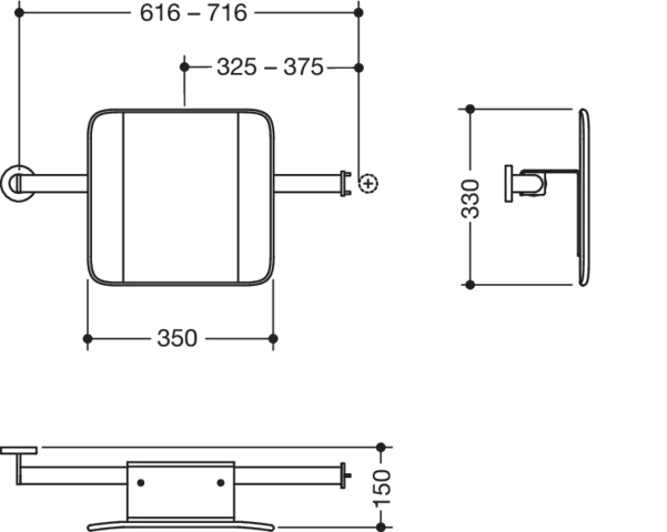 Rückenst., Sys 900, T:150, re Wand, li SK-Griff (A),plvb dgrau tiefmatt/swm Rückenst., Sys 900, T:150, re Wand, li SK-Griff (A),plvb dgrau tiefmatt/swm
