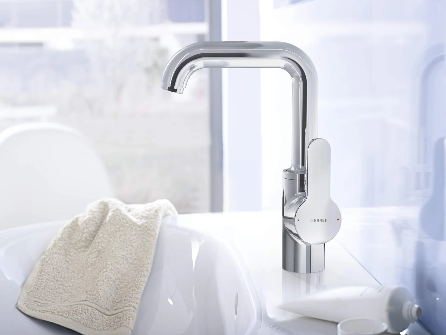 HansaPRIMO Waschtischarmatur HansaPRIMO 4954 Zugstangenablaufgarnitur Ausladung 142 mm DN15 Chrom