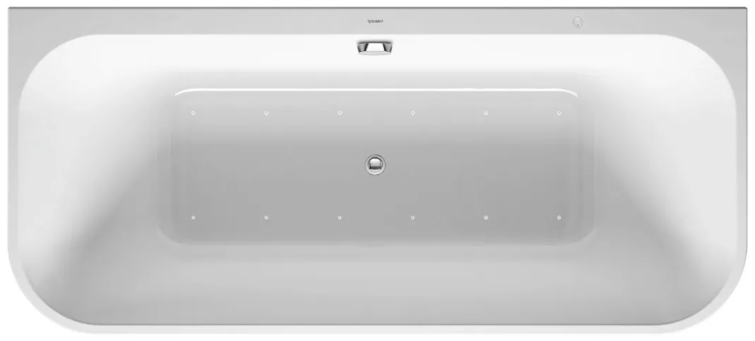 Duravit Whirlwanne „Happy D.2“ vorwand rechteck 1800 × 800 mm, mittig mit Air-System, in Weiß Duravit Whirlwanne „Happy D.2“ vorwand rechteck 1800 × 800 mm, mittig mit Air-System, in Weiß