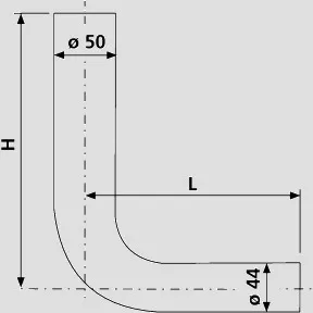SANIT Spülbogen d:50x44 280x210mm weiß SANIT Spülbogen d:50x44 280x210mm weiß