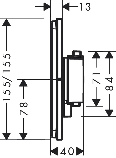 ShowerSelect Comfort E Thermostat Unterputz Chrom