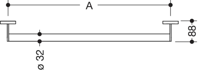 HEWI Haltegriff System 900, Edelstahl, Schliff, Achsmaß variabel HEWI Haltegriff System 900, Edelstahl, Schliff, Achsmaß variabel