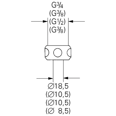 Quetschverschraubung 12918, DN 20, Ø 18,5 mm, 2 Stück Quetschverschraubung 12918, DN 20, Ø 18,5 mm, 2 Stück
