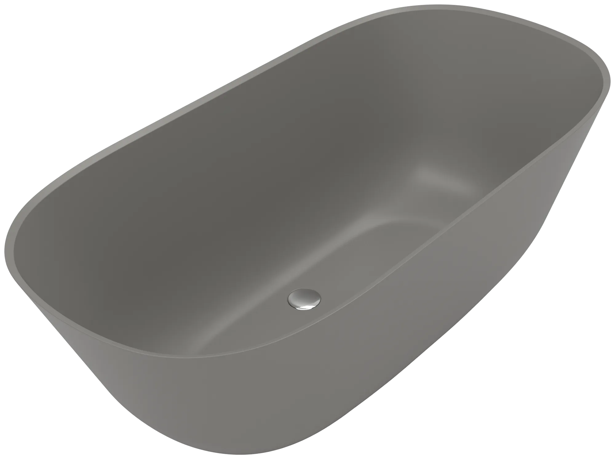 Villeroy & Boch Badewanne „Theano“ freistehend oval 155 × 75 cm, Fußablauf in Grey Villeroy & Boch Badewanne „Theano“ freistehend oval 155 × 75 cm, Fußablauf in Grey