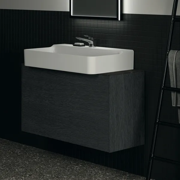 Waschtischplatte Conca, aus Keramik, 1002x373x6mm, Marmor Noir Desir Waschtischplatte Conca, aus Keramik, 1002x373x6mm, Marmor Noir Desir