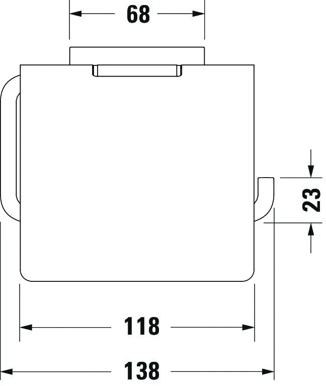 Duravit Toilettenpapierhalter „Karree“ 13,8 × 13,8 × 11,5 cm in Befestigung sichtbar Duravit Toilettenpapierhalter „Karree“ 13,8 × 13,8 × 11,5 cm in Befestigung sichtbar