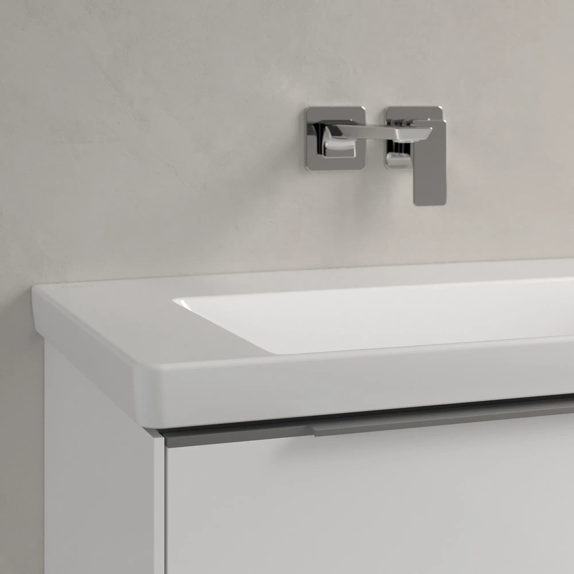Villeroy & Boch Wandwaschtisch aus TitanCeram „Subway 3.0“ 800 × 470 × 165 mm, ohne Hahnlochbohrung in Weiß Alpin Villeroy & Boch Wandwaschtisch aus TitanCeram „Subway 3.0“ 800 × 470 × 165 mm, ohne Hahnlochbohrung in Weiß Alpin