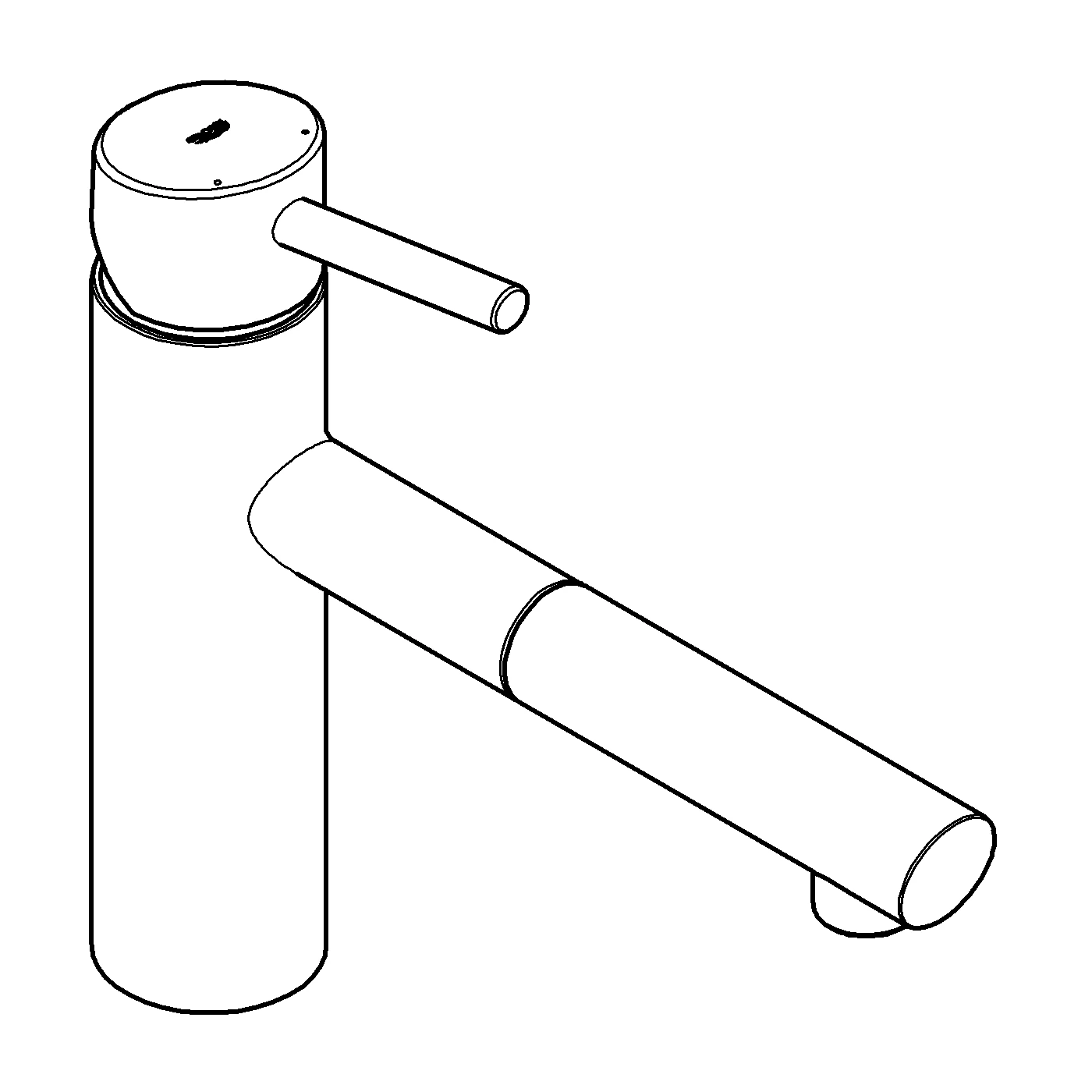 Einhand-Spültischbatterie Concetto 31214_1, mittelhoher Auslauf, Einlochmontage, Niederdruck für offene Warmwasserbereiter, eigensicher, chrom