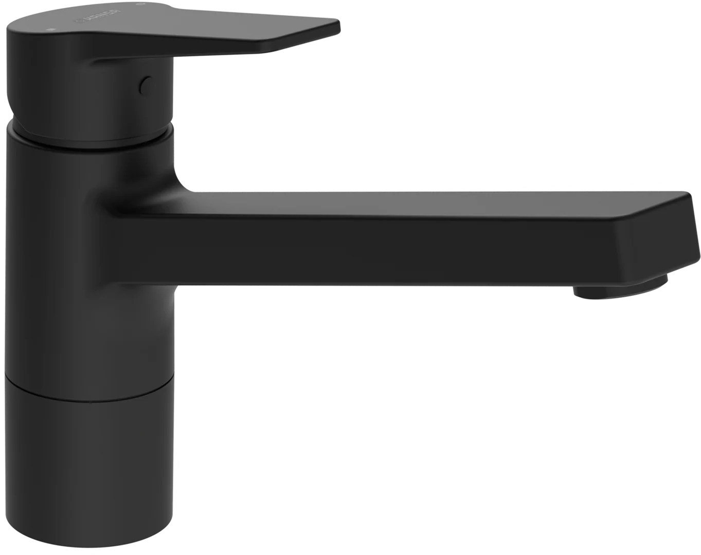 HansaTWIST Einhebelmischer Küchenarmatur HansaTWIST 0914 Ausladung 199 mm DN15 Matt-Schwarz