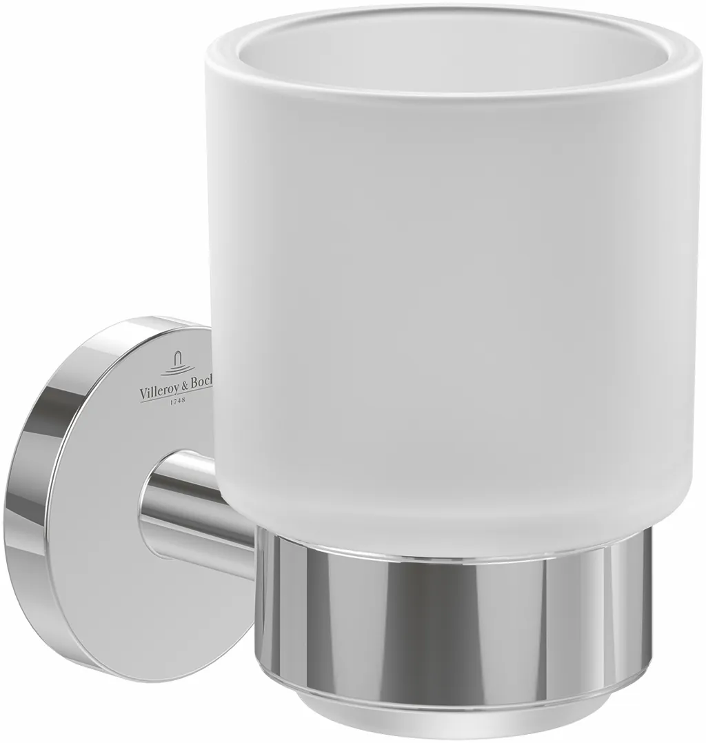 Villeroy & Boch Glas/Zahnbürstenhalter „Elements-Tender“ in chrom, Befestigung verdeckt
