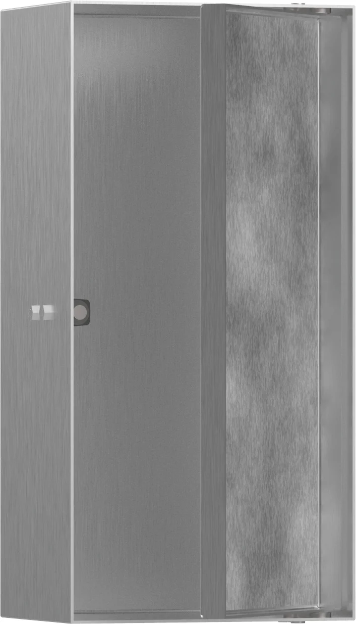 Hansgrohe XtraStoris Rock Wandnische mit befliesbarer Tür 300 x 150 x 100 mm, Edelstahl gebürstet