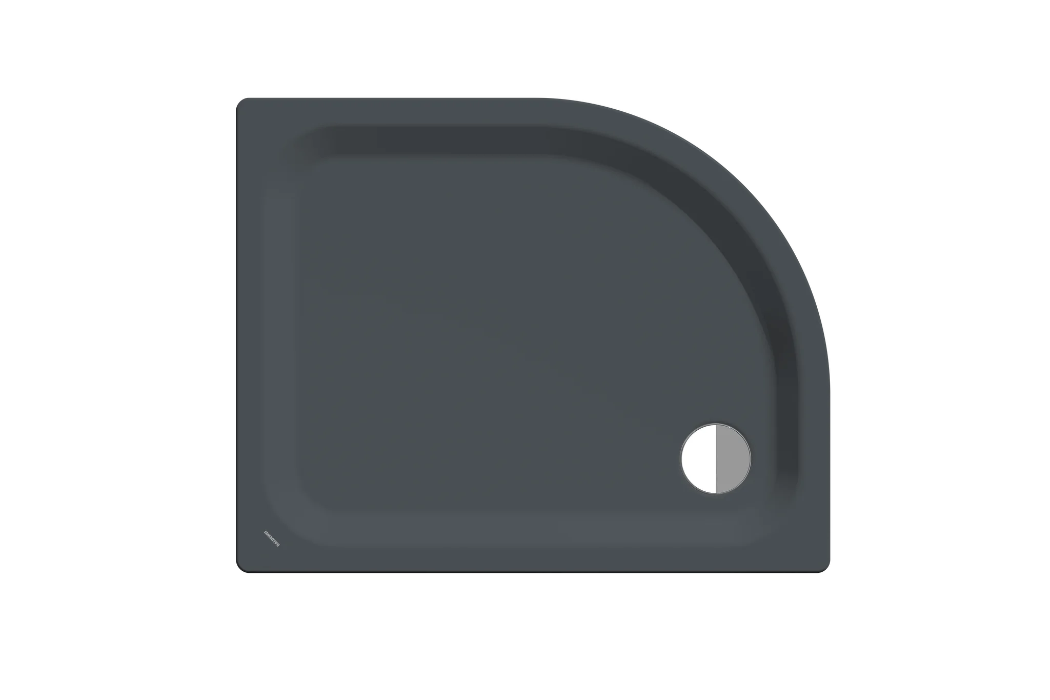 Kaldewei ZIRKON Duschfläche, cool grey 80, 1000x800x35 mm, Viertelkreisform, erhöhter Einbau