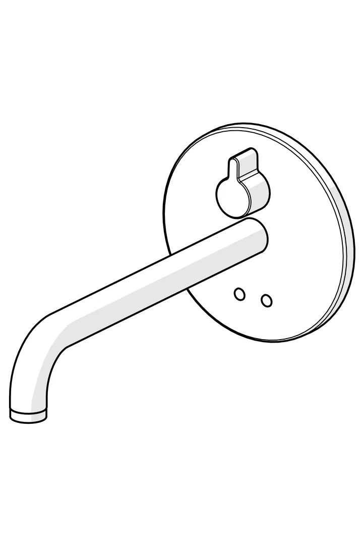 HansaELECTRA Waschtischarmatur Hansaelectra Fertigset für Waschtisch-Batterie 8181 Rosette rund 3 V, Bluetooth Ausladung 310 mm Chrom