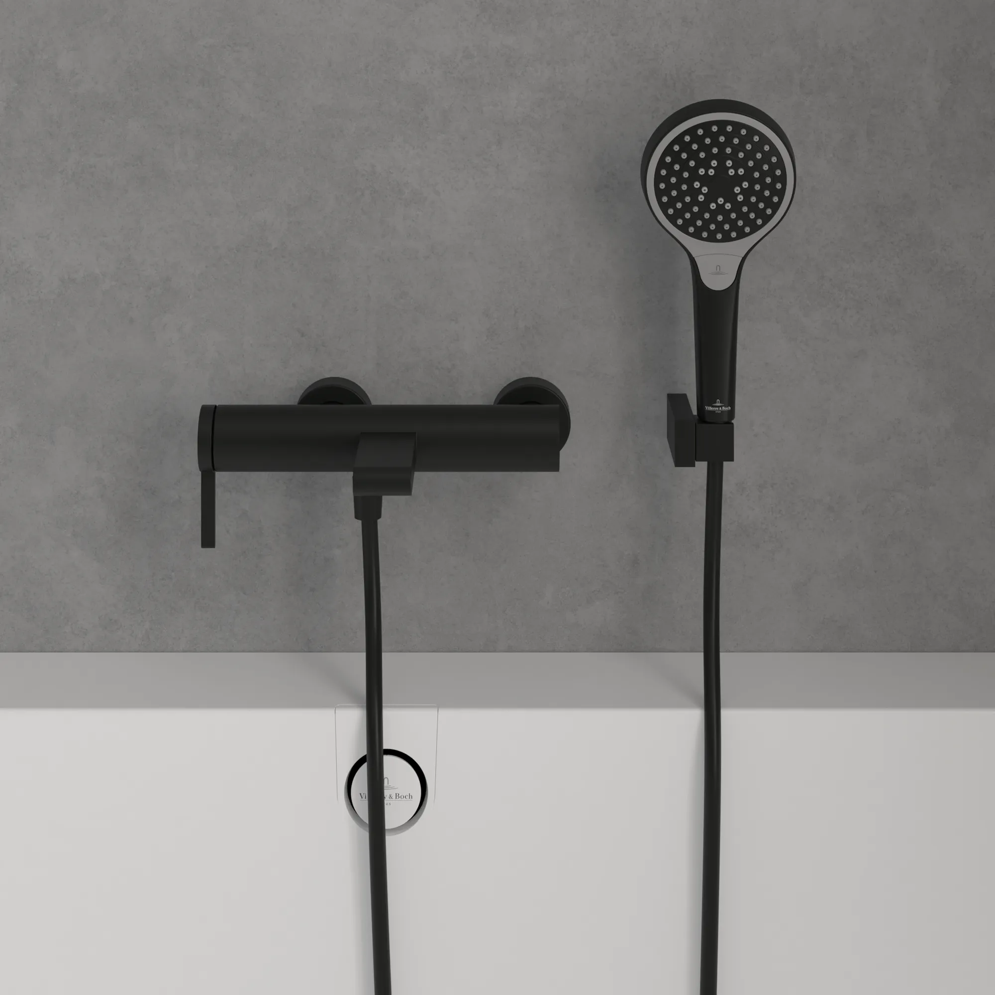 Einhand-Wannenarmatur „Dawn“ Ausladung 165 mm in Matt Black Einhand-Wannenarmatur „Dawn“ Ausladung 165 mm in Matt Black