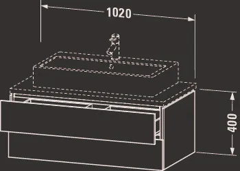 Duravit Waschtischunterschrank wandhängend „L-Cube“ 102 × 40 × 54,7 cm Duravit Waschtischunterschrank wandhängend „L-Cube“ 102 × 40 × 54,7 cm