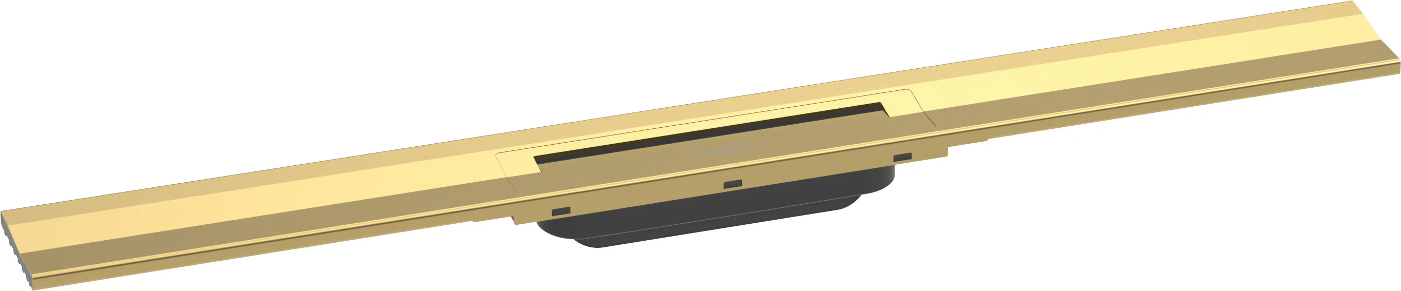 Hansgrohe RainDrain Flex Duschrinne 800 mm, wandangebunden, Polished Gold Optic, höhenverstellbar um 10 mm, bis zu 60 l/min Ablaufleistung