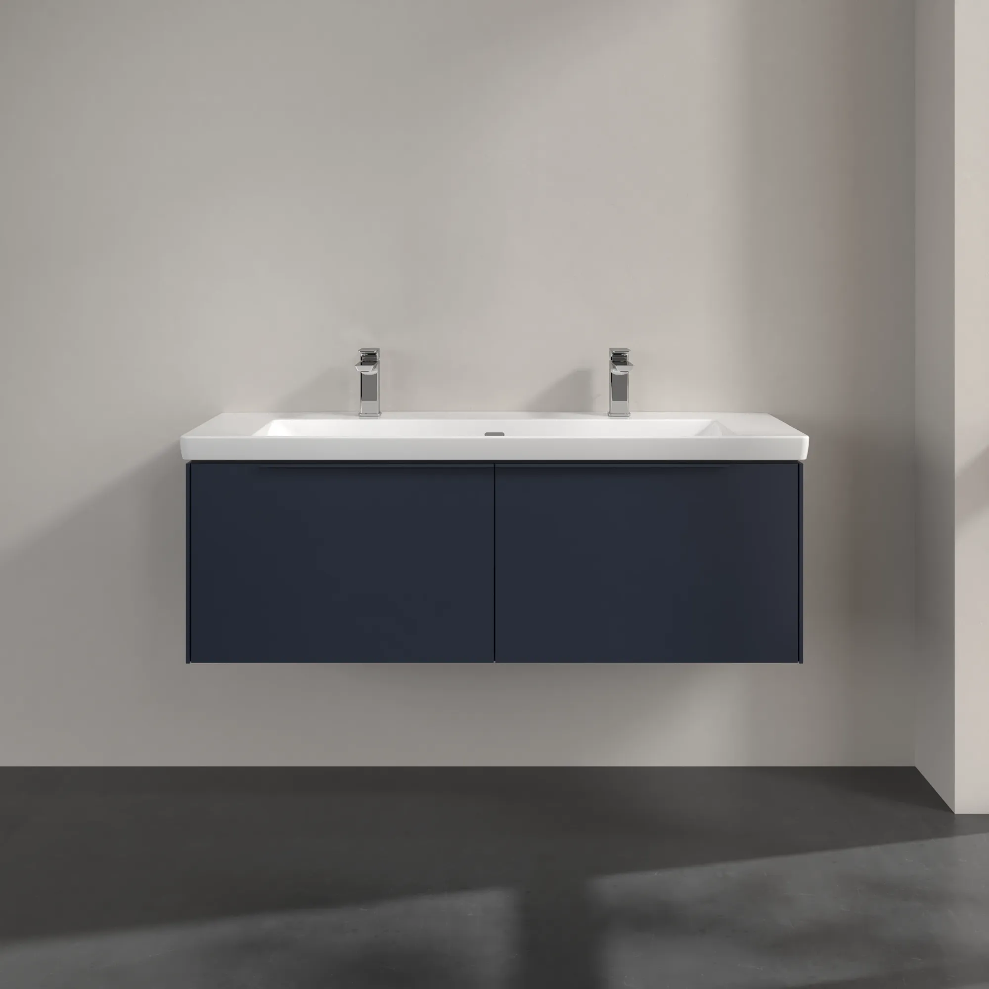 Villeroy & Boch Waschtischunterschrank „Subway 3.0“ für Schrankwaschtisch 1272 × 429 × 478 mm Marine Blue, für Becken mittig