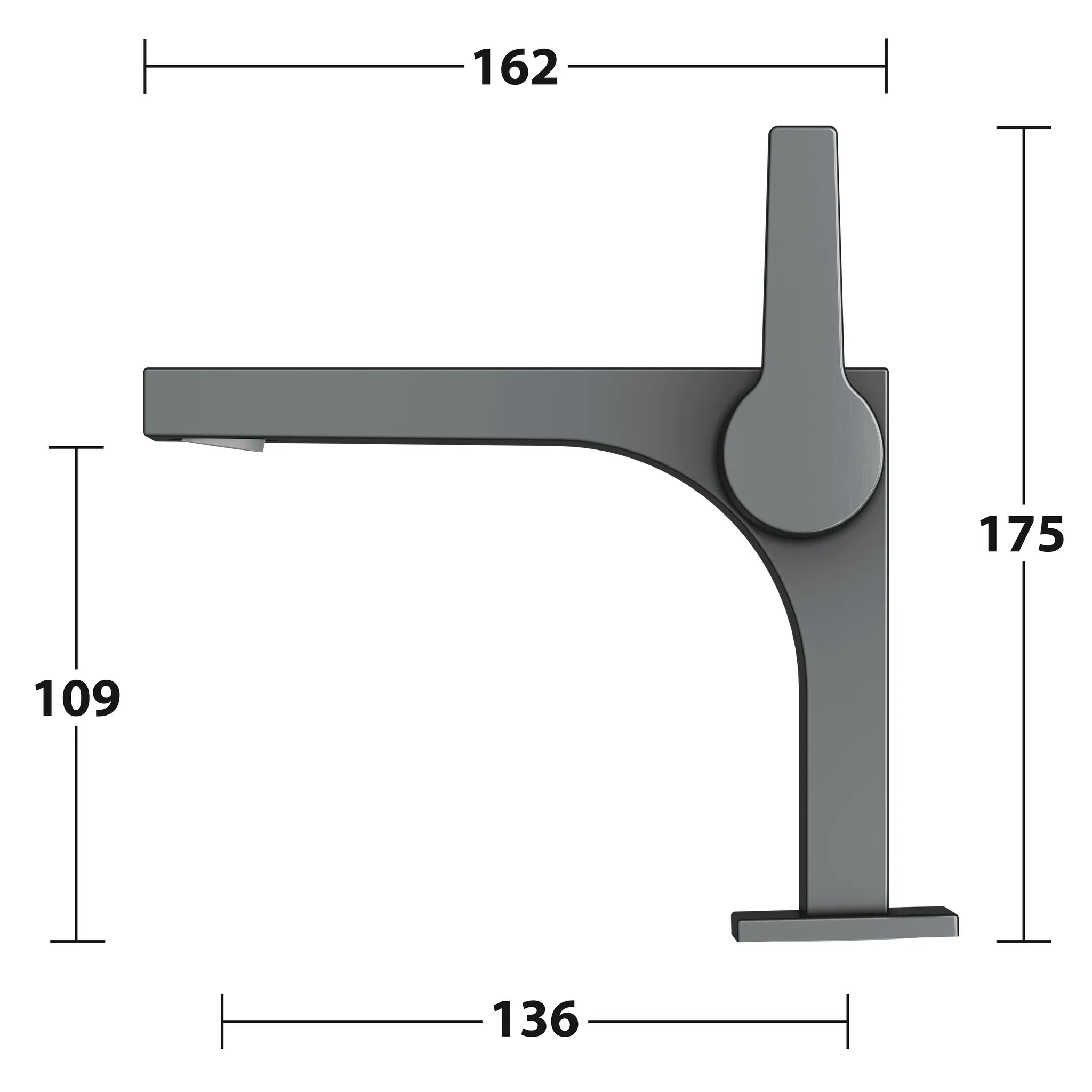 EHM-WT-Mischer Edition 11 51104, 110 o. Ablaufgrt., Schwarzchrom gebürstet EHM-WT-Mischer Edition 11 51104, 110 o. Ablaufgrt., Schwarzchrom gebürstet