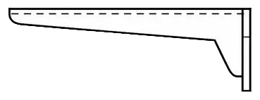 Spülbeckenkonsolen O.novo 922307, 172 x 398 x 52 mm