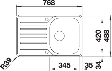BLANCO LANTOS 45 S-IF Compact