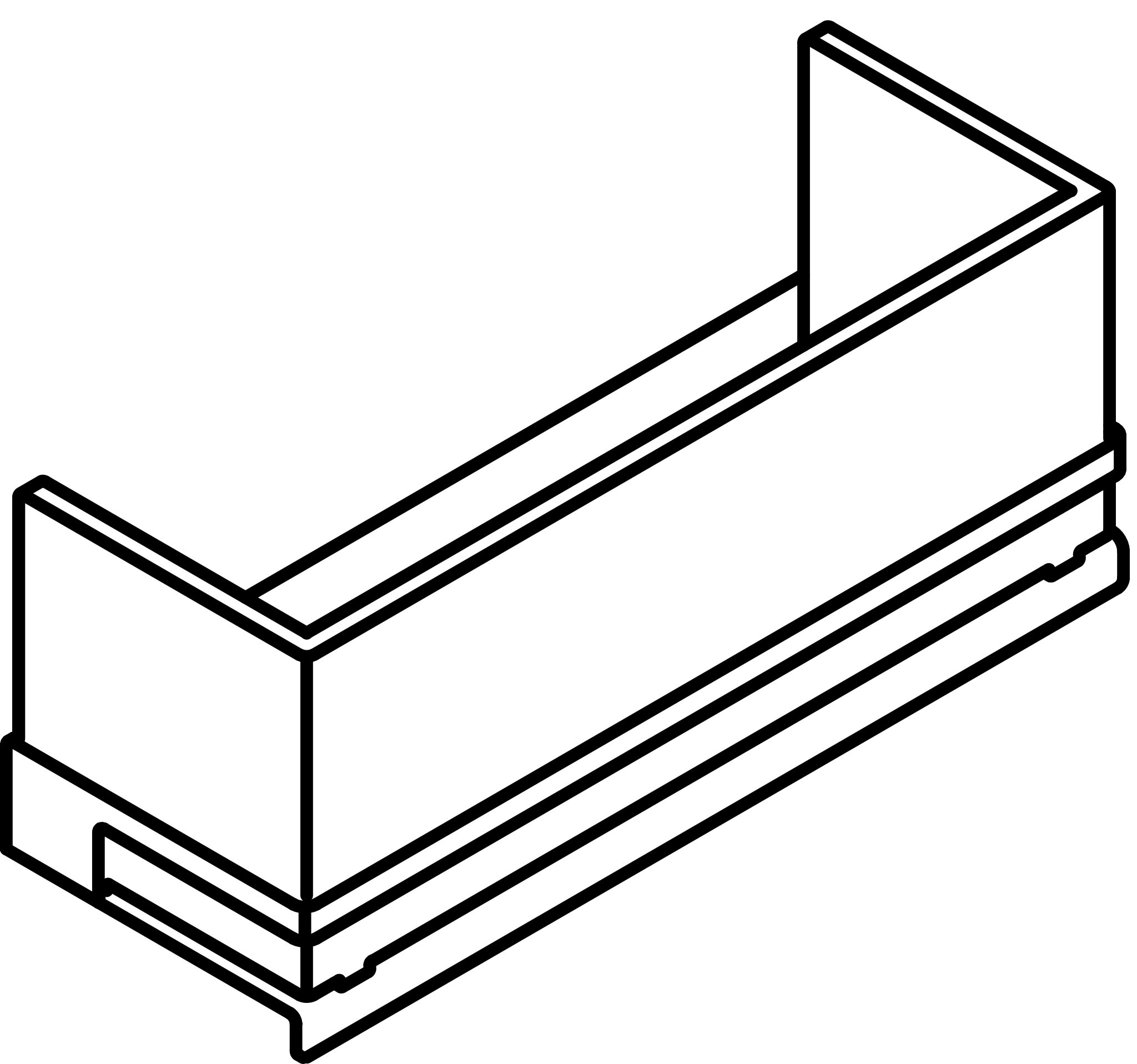 HEWI Korb „System 100“ 8,2 × 22,3 × 8,2 × 9,3 cm
