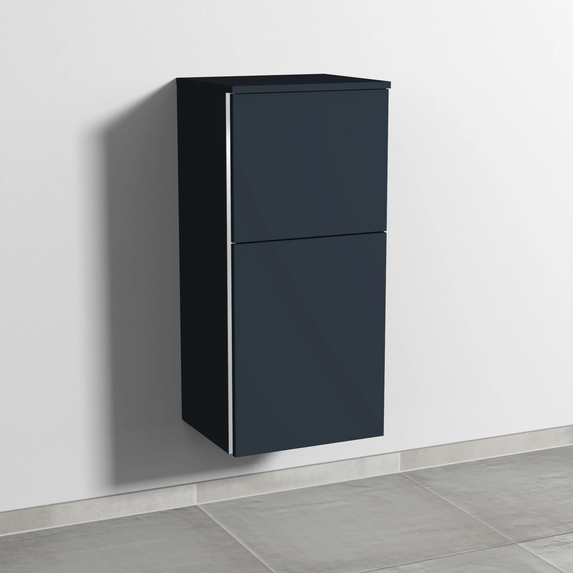 Sanipa Mittelschrank „3way“ 400 × 850 × 345 mm Anschlag rechts, in Marine (matt), Anschlag rechts