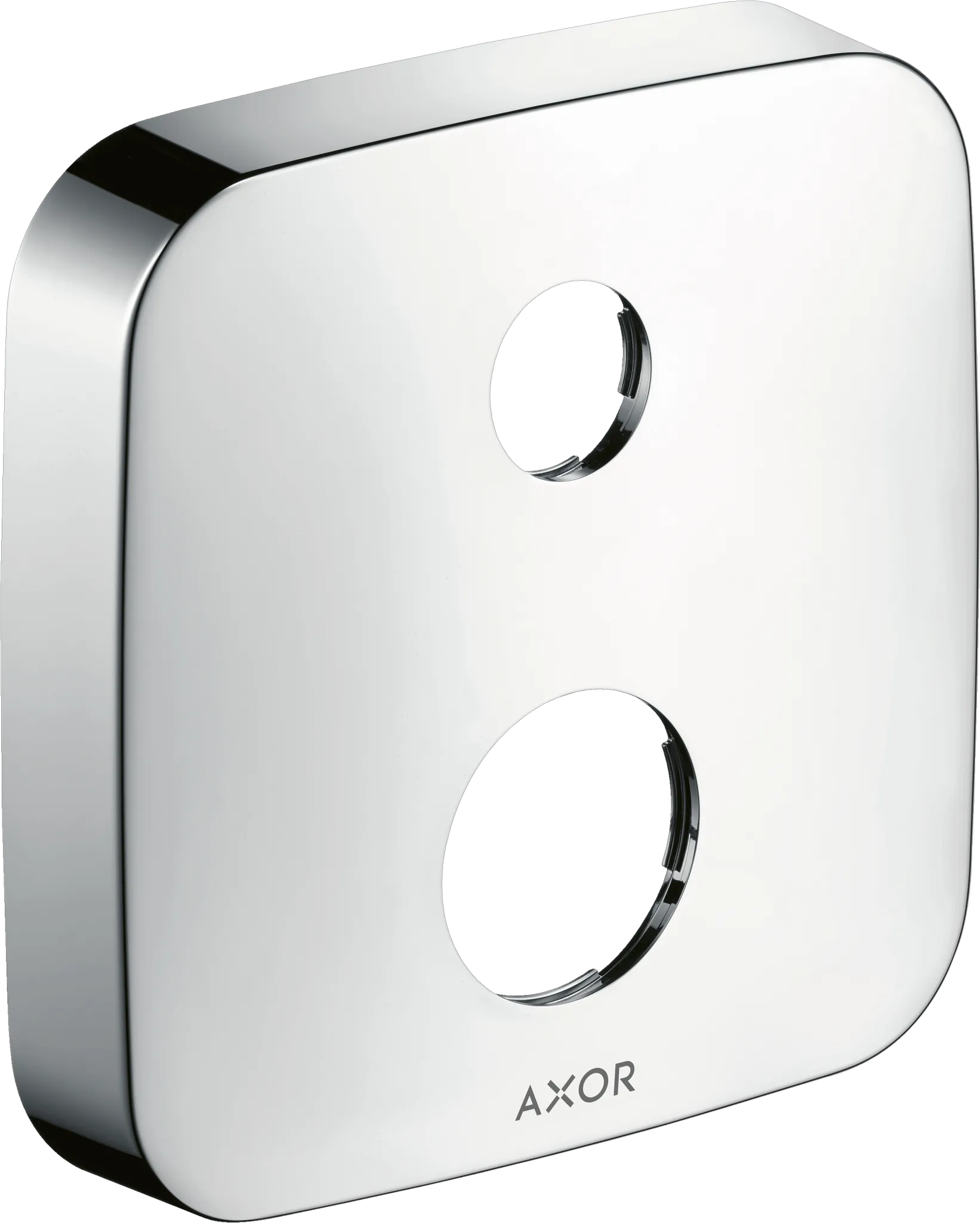 Hansgrohe AXOR Verlängerungsrosette softsquare 2-Loch, Chrom, 170 mm Durchmesser, 33 mm Verlängerung, Metallrosette