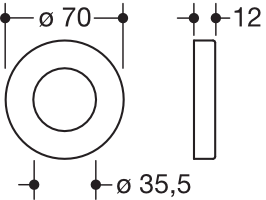 HEWI Kappe „System 900“ in Schwarz tiefmatt