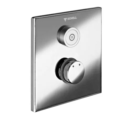 Unterputz-Dusche LINUS D-C-M, Mischwasser, Frontplatte, IP65 (CVD-Touch-Elektronik), Frontplatte chrom