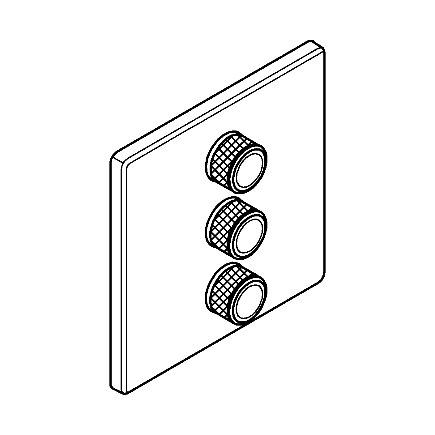 3-fach Unterputzventil Grohtherm SmartControl 29127, Fertigmontageset für Rapido SmartBox, Wandrosette eckig, chrom