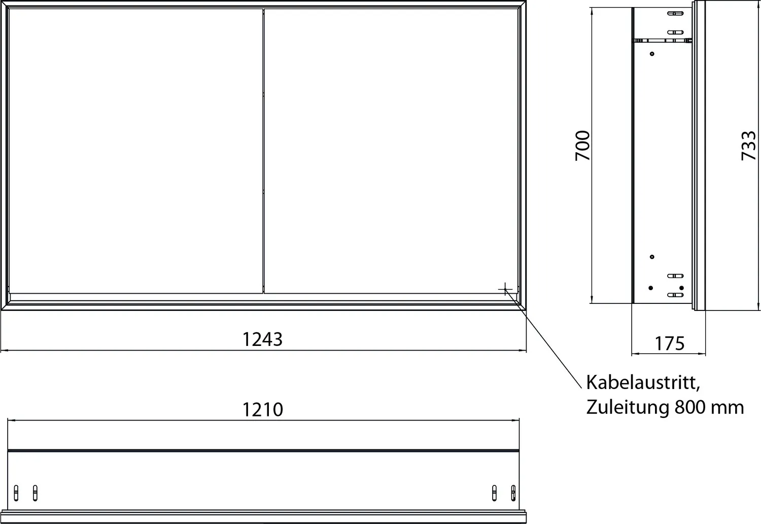 emco Spiegelschrank „loft“ 124,3 × 73,3 × 17,5 cm