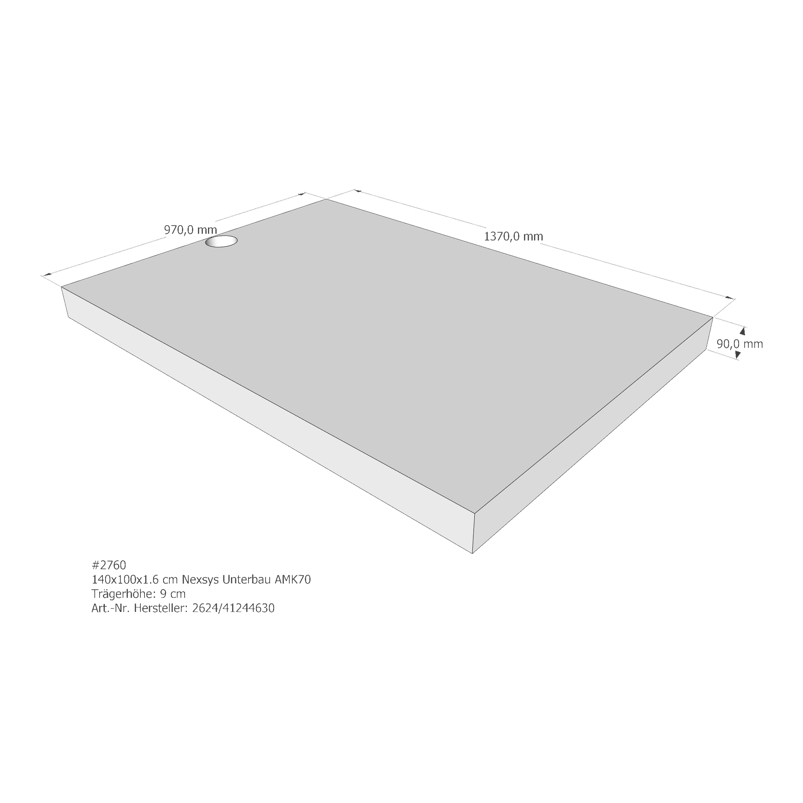 Duschwannenträger für Kaldewei Nexsys Unterbau 140 × 100 × 1,6 cm Breite: 100 cm / Länge: 140 cm Duschwannenträger für Kaldewei Nexsys Unterbau 140 × 100 × 1,6 cm Breite: 100 cm / Länge: 140 cm