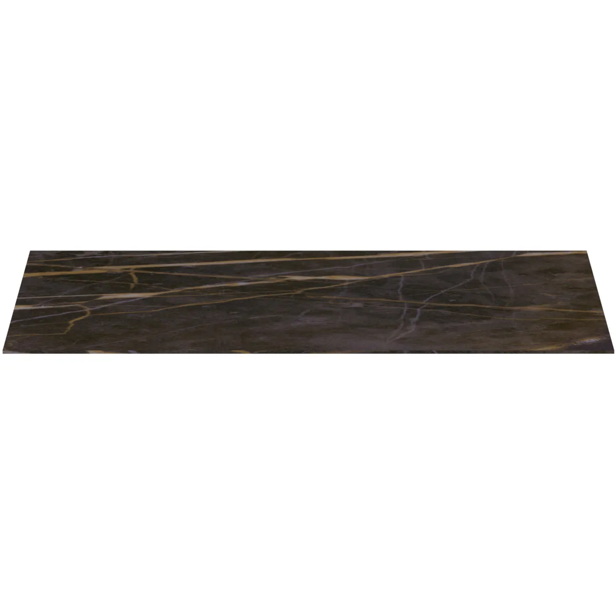 Waschtischplatte Conca, aus Keramik, 1002x505x6mm, Marmor Noir Desir