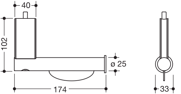 Aufrüstsatz Papierrollenhalter, d:32mm, Sys 900 weiß tiefmatt