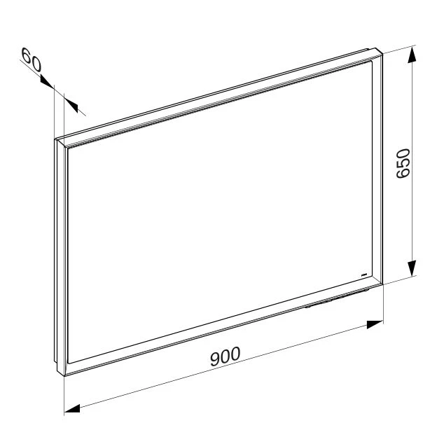 KEUCO Spiegel „Royal Lumos“ in Silber (eloxiert), 900 × 650 mm