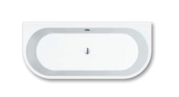 repaBAD Badewanne „Livorno Oval“ vorwand oval 1700 × 750 mm, Mittelablauf, mittig, ,, ,