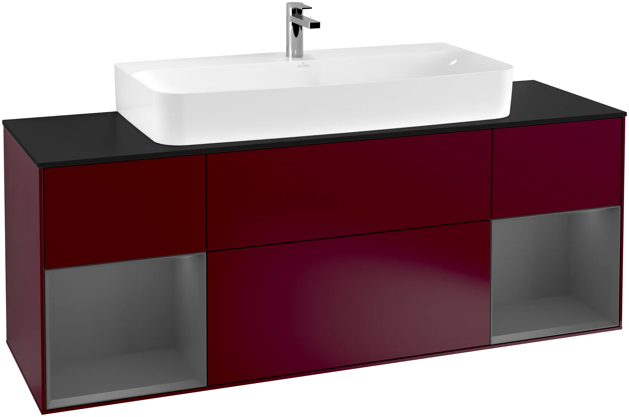 Villeroy & Boch Waschtischunterschrank „Finion“ für Schrankwaschtisch 1600 × 603 × 501 mm Peony Matt Lacquer, für Becken mittig Villeroy & Boch Waschtischunterschrank „Finion“ für Schrankwaschtisch 1600 × 603 × 501 mm Peony Matt Lacquer, für Becken mittig