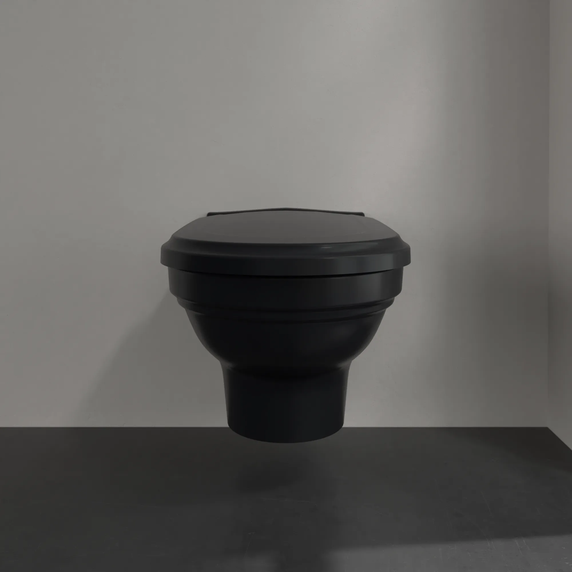 Wand-Tiefspül-WC „Hommage“ 37 × 41 × 60 cm in Pure Black mit CeramicPlus Wand-Tiefspül-WC „Hommage“ 37 × 41 × 60 cm in Pure Black mit CeramicPlus
