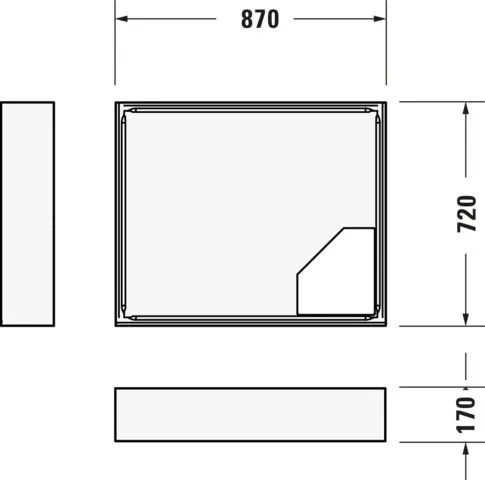 Duravit rechteck Duschwanne „D-Code“ 90 × 75 cm 