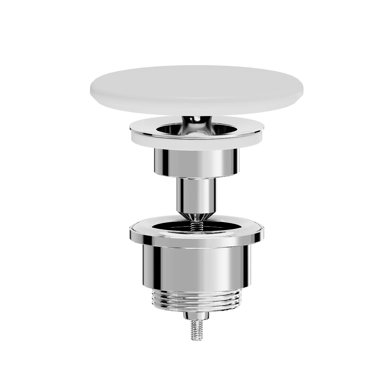 Schaftventil mit rundem Ventildeckel aus Keramik 10 x 10 x 12 cm (BxTxH) Edelweiß mit Oberflächenveredelung Clean