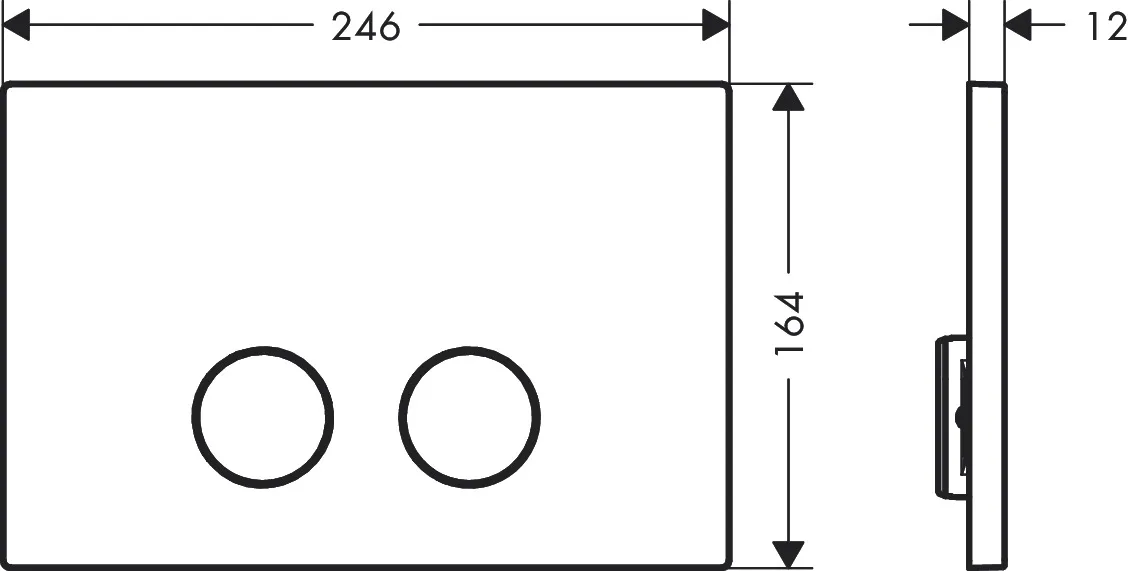 Hansgrohe AXOR FlushPlate, Drückerplatte, Chrom Hansgrohe AXOR FlushPlate, Drückerplatte, Chrom