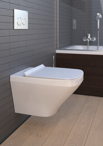 Duravit Wand-Tiefspül-WC inkl. WC-Sitz „DuraStyle“ 37,4 × 54 × 38,8 cm, Befestigung sichtbar Duravit Wand-Tiefspül-WC inkl. WC-Sitz „DuraStyle“ 37,4 × 54 × 38,8 cm, Befestigung sichtbar